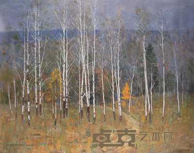 宋安生 白桦林 72×90cm
